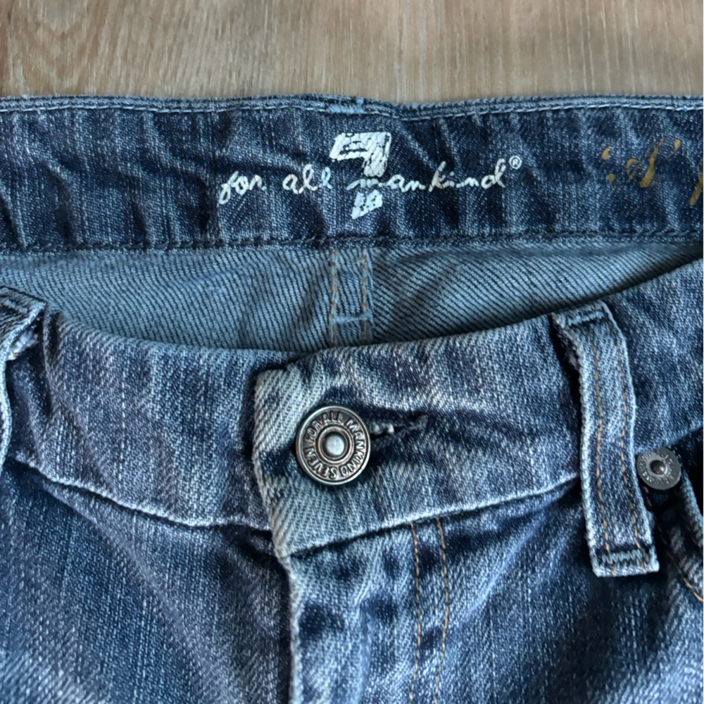 Y2K Lowrise 7 For All Mankind Dark Blue Bootcut Jeans in size 29 - Picture 5 of 7